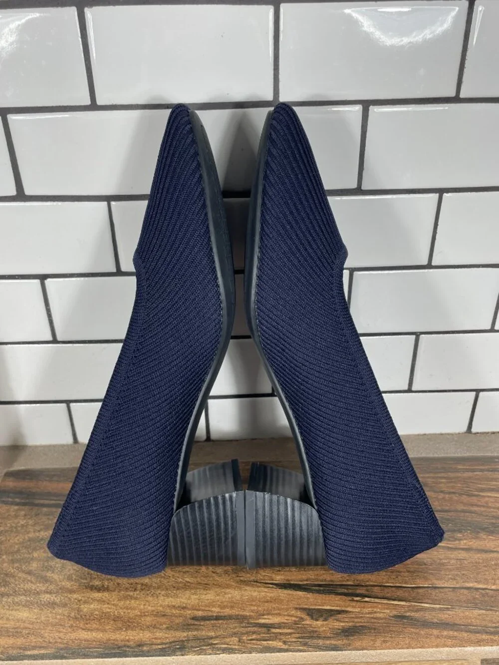 Vivaia Melody Pro Shoes Womens Size EU 40 Blue Square Toe Slip On Pumps Heels